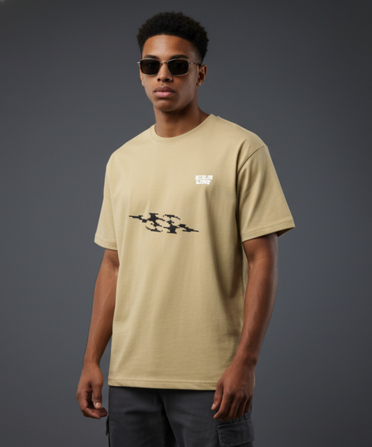 “System Error” Oversized Graphic T-Shirt – Minimal Glitch Streetwear Tee (Unisex)